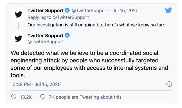 Twitter support screenshot